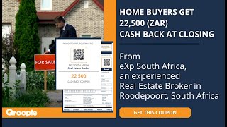 Home buyers get 22,500 (ZAR) cash back from eXp South Africa in Roodepoort, South Africa