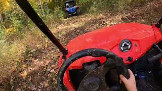 Paxton Sending His RZR 170 Up The Creek Road Wearing A Go Pro Helmet Camera