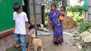 আজ লিখনের মার জমানো টাকা দিয়ে কি কিনলাম | Our Simple Village Market Vlog