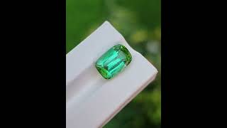 Stunning 6.43 ct Bluish Green Cushion Tourmaline from Afghanistan | Natural, Untreated Gemstone