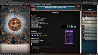 Cookie Clicker: 420069 cookies in 14:15