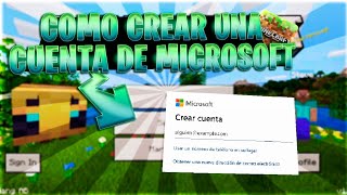 👉Como Crear Una [CUENTA DE MICROSOFT] Para MINECRAFT BEDROCK 1.20