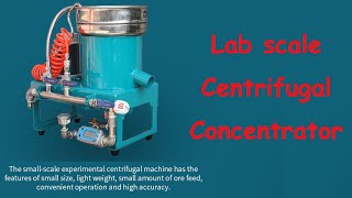 lab scale experimental Knelson type centrifugal concentrator