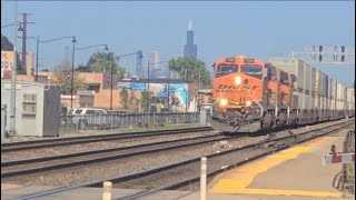 BNSF Intermodal train goes through Bewryn IL 9/14/2024