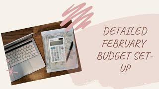 DETAILED FEBRUARY BUDGET|SINKING FUNDS|ZERO DOLLAR BUDGET