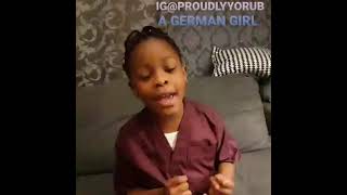 A german girl speaks Yoruba