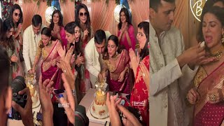 Shraddha Arya Grand Godh bharai rasam cake cutting video