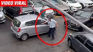 VIDEO Uncle naik Mercs tibai kereta Amoi