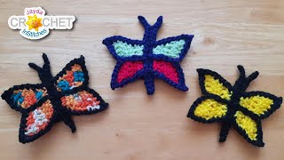 Butterfly Applique 🦋 - Two-Colour Wing - Crochet Tutorial