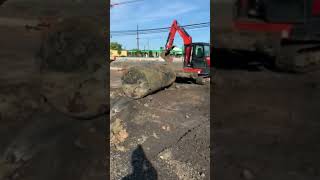 Underground Oil Tank Being Removed