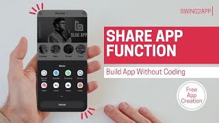 Share App Button | Swing2App Tutorial | No Code |