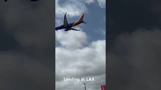 Southwest 737 landing at LAX