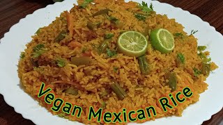 Best Vegan Mexican Rice Recipe|Quick and easy perfect Mexican Rice|मैक्सिकन चावल|launch box recipe