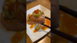 Gorgeous - Bake Salmon Sushi 🤤🤤😭 #shorts #youtubeshorts #salmonsushi #food #foodie #sushi #eat