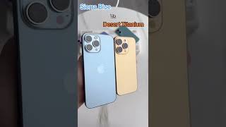 iphone 13 pro Sierra Blue vs iPhone 16 Pro Desert Titanium #shorts #iphone16