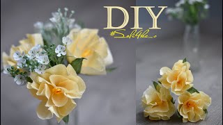 DIY soli4ka_s Квіти з гофрованого паперу/ crepe paper flowers