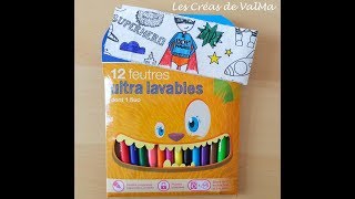 TEST des Feutres Lavables sur Tissus à colorier - ValMa Créas