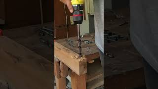 drilling wood #woodworking