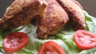 Bread pakora with potato - mushroom stuffing