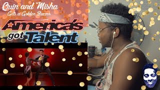 Quin and Misha: 71-Year-Old Dancer And Partner Receive Golden Buzzer -AGT 2018 Reaction Video