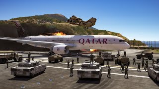 QATAR Airbus A350 Hard landing in GTA 5