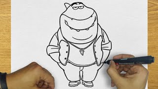 HOW TO DRAW MR. SHARK FROM BAD GUYS | STEP BY STEP | DRAWING MR SHARK FROM BAD GUYS