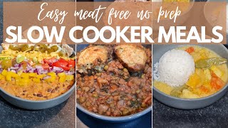 THREE EASY DELICIOUS SLOW COOKER MEALS | SLOW COOKER RECIPES 2021 | MEAT FREE MEALS | VEGETARIAN |