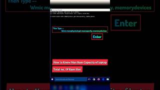 How to check maximum ram capacity and number of ram slot in pc #shorts #computer #2023