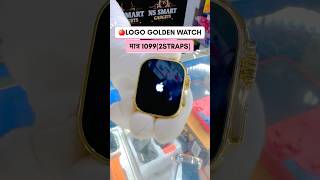 Golden Apple Logo 🍎 Smartwatch HD Display #shorts #viral #trending #fashion #watch