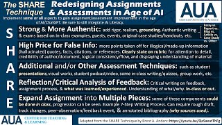 The SHARE Technique for Redesigning Assignment & Assessments in the Age of AI