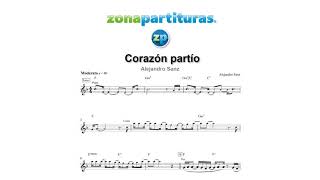 Partitura "Corazón partío" Alejandro Sanz