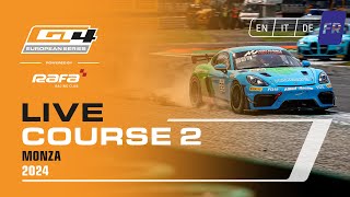 LIVE I Course 2 I Monza I GT4 European Series Powered by RAFA Racing Club 2024 (Francais)