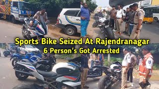 Sports Bikes Par Stunts Karne Wale 6 Afrad Ko Rajendranagar Police Neh Kiya Giraftar.