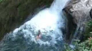 Waterfall Jump in Mindo, Ecuador