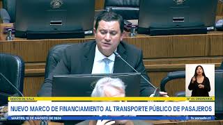 Proyecto Ley nuevo marco de financiamiento y mejoras al transporte público remunerado de pasajeros