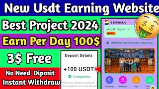 New Usdt Earning Site Usd Mining Site 2024 Best Investment Usdt Earning Website