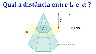 GEOMETRIA ESPACIAL ( Pirâmide ) - Qual a Distância entre o Vértice da Pirâmide e o Plano ?