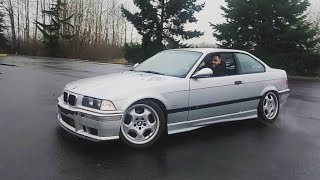 BMW e36 m3 controlled donuts