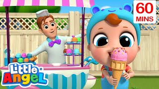 Yes Yes Ice Cream - Dad's Ice Cream Shop Game! | Little Angel  | Moonbug Kids - Cartoons & Toys