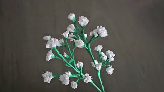 White baby's breath from crepe paper/ cute tiny flowers/ beautiful in white/ DIY baby's breath