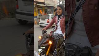 #cute #girl #crazy #reaction on first #ride 🥵🥵on #mt15 #youtubeshorts #rider