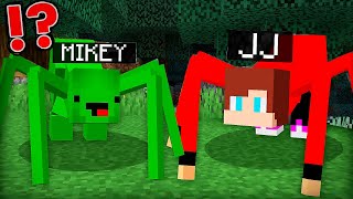 JJ and Mikey Morph To SPIDERS MUTANTS in Minecraft   Maizen