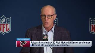 Falcons President and CEO Rich McKay explains details of new 'targeting' rule passed by owners