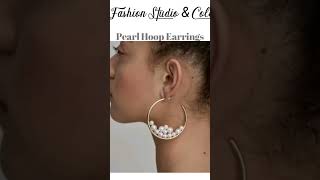 PearlHoopEarrings#doraafashionstudio💃#earrings #hoopearrings#koreanjewellery #shopnow#onlineshopping