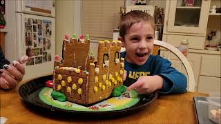 Little Gavin Baby Decorates A Mario Gingerbread Castle! (Recorded 11/2021)