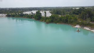 Footage Drone Cinematic Pulau Belitung - Danau Kaolin Belitung Island 4K (001)