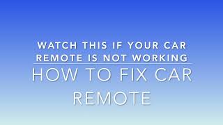 how to fix car remote key quickly | Car key not working  | car remote battery change