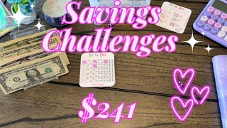 SAVINGS CHALLENGES | $241| #money #cash #budgeting #budget #cashstuffing #finances #2024