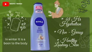 Nivea Body milk With shea smooth body lotion review | winters Gift 🧴| madhu Trendz