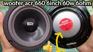 UNBOXING TEST REVIEW SPEAKER WOOFER ACR 660 6 INCH 60W 6OHM